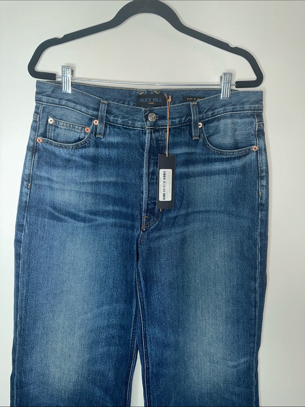 Alex Mill Alek Relaxed Wide Leg Jeans in Paris Medium Wash - Picture 4 of 9